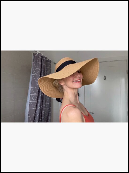 Wide Brim Floppy Sun Hat UPF 80 Foldable Packable Summer Beach Boho Chic
